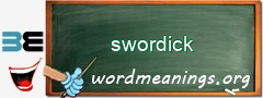 WordMeaning blackboard for swordick